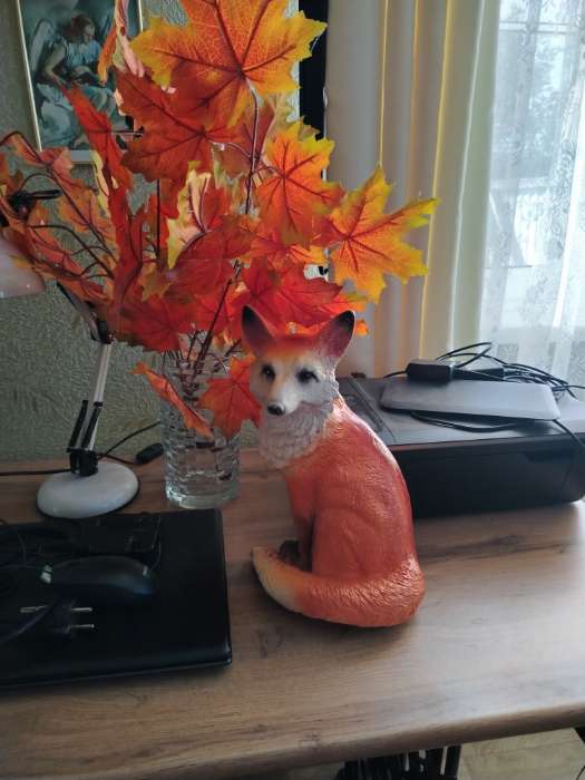 Фотография покупателя товара Садовая фигура из гипса «Лиса», 34.5×18×23 см - Фото 3