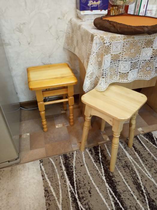 Фотография покупателя товара Табурет деревянный "Классика", 30×30×45см, из сосны - Фото 17