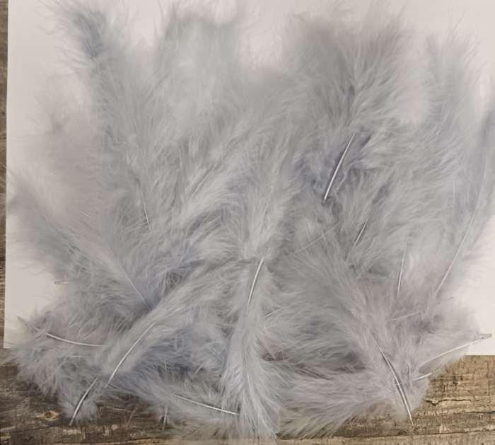 Фотография покупателя товара Перо декоративное гусиное пуховое «Серое», набор 40 шт., h=10-15 см - Фото 1