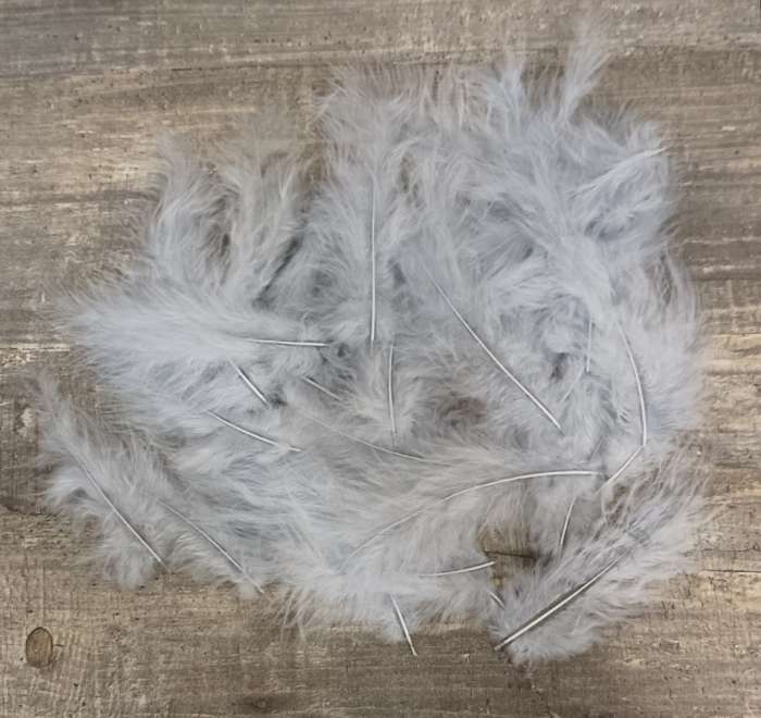 Фотография покупателя товара Перо декоративное гусиное пуховое «Серое», набор 40 шт., h=10-15 см - Фото 2