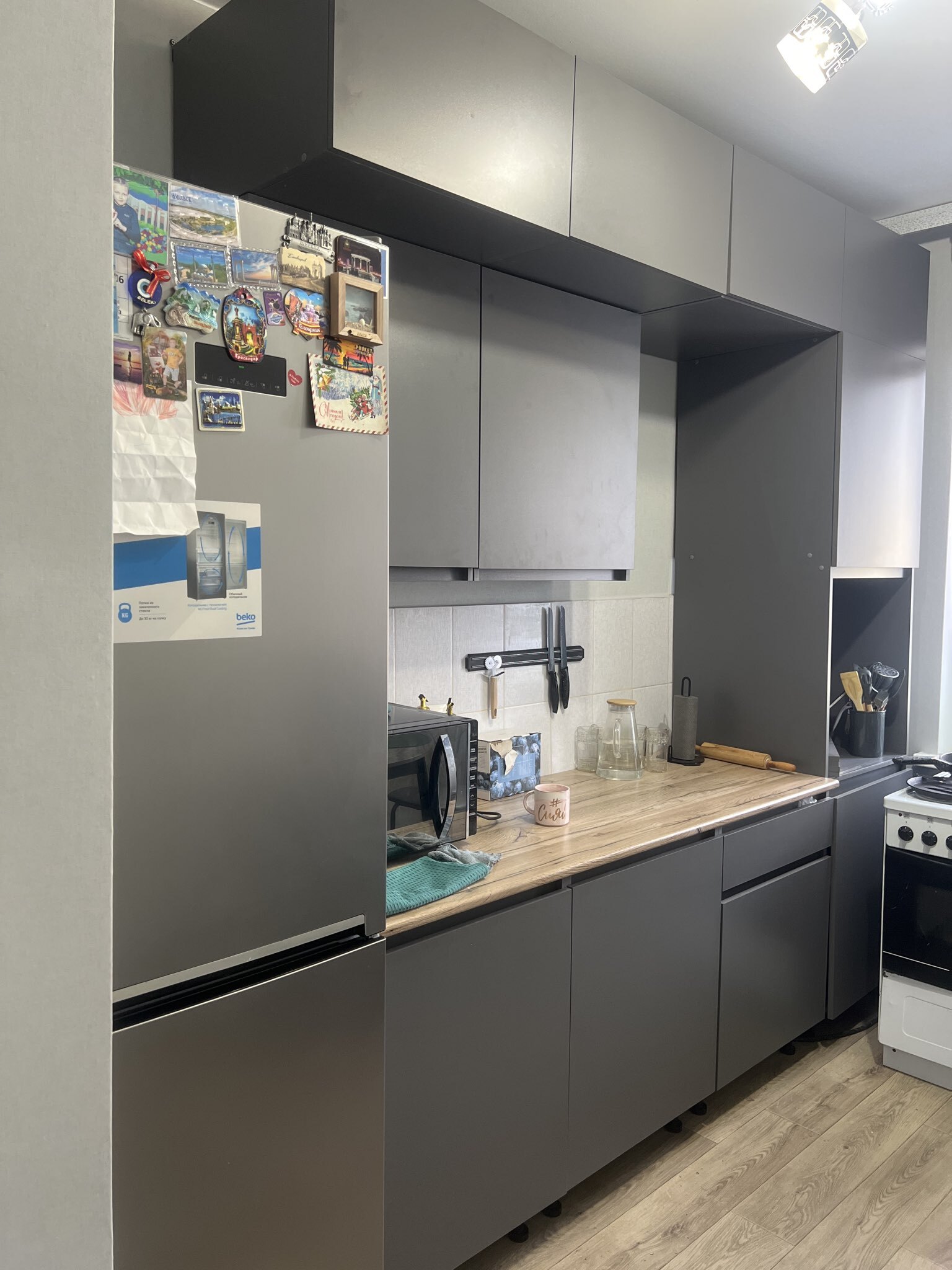 Фотография покупателя товара Кухонный гарнитур в потолок «Виктория», 3000 мм, цвет графит - Фото 48