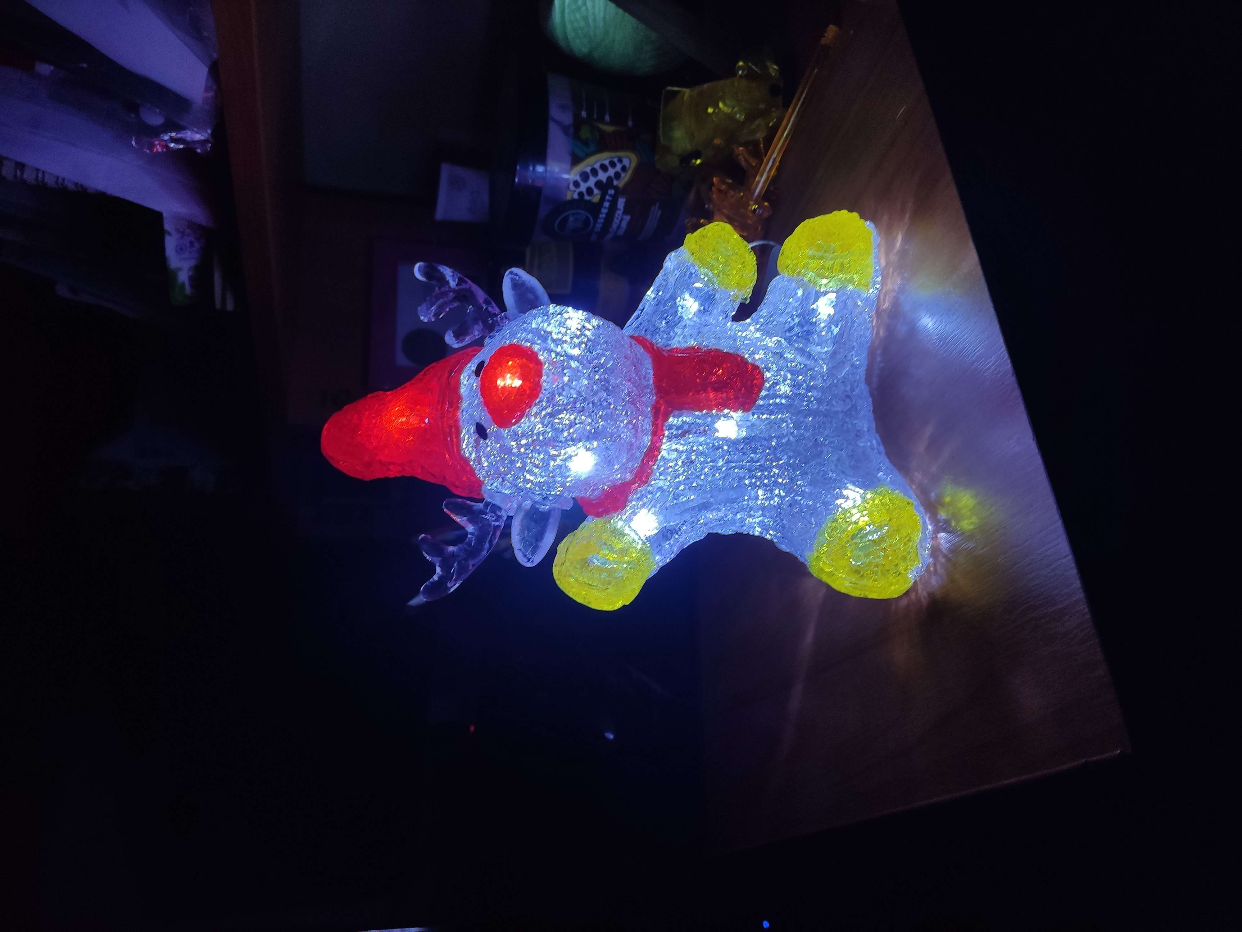 Фотография покупателя товара Светодиодная фигура «Приветливый оленёнок» 14.5 × 20 × 8 см, акрил, 10 LED, батарейки ААх2 (не в комплекте), свечение белое - Фото 1