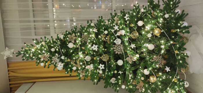 Фотография покупателя товара Искусственная ёлка Max Christmas «Севастопольская», 220 см, d нижнего яруса 165 см, ветки смешанные отгибаются - Фото 5