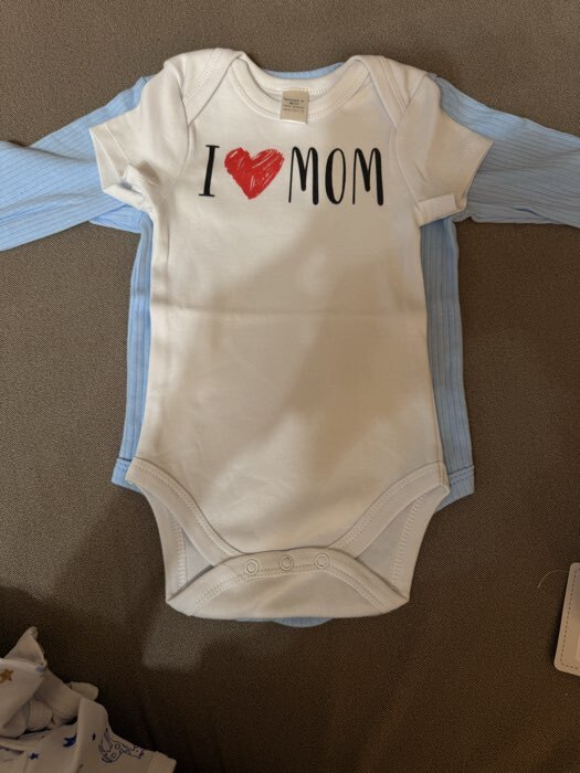Фотография покупателя товара Боди Крошка Я Love mom, рост 68-74 см, белое - Фото 1