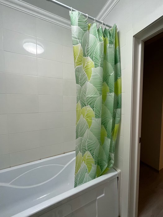 Фотография покупателя товара Штора для ванной Доляна «Листья», 180×180 см, EVA - Фото 3