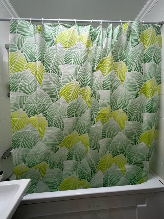 Фотография покупателя товара Штора для ванной Доляна «Листья», 180×180 см, EVA