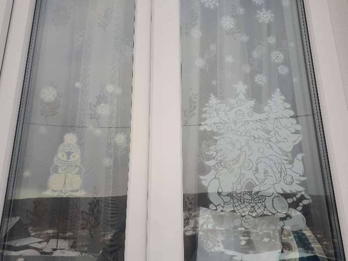 Фотография покупателя товара Наклейки для окон «Зимняя компания», многоразовая, 33 × 50 см - Фото 10