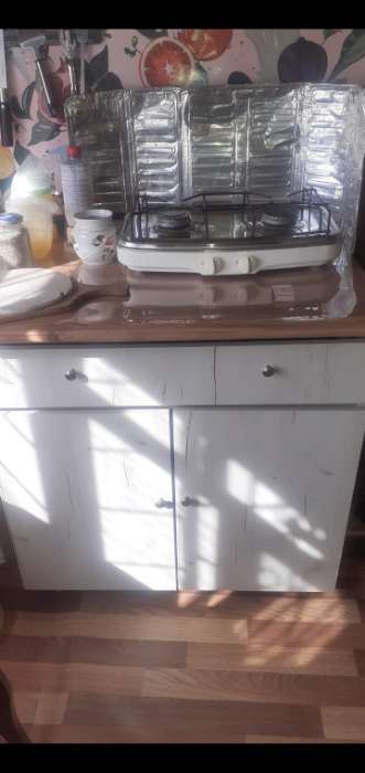 Фотография покупателя товара Шкаф напольный «Зара», 1 ящик, 2 двери, 800×600×850 мм, цвет крафт белый - Фото 1