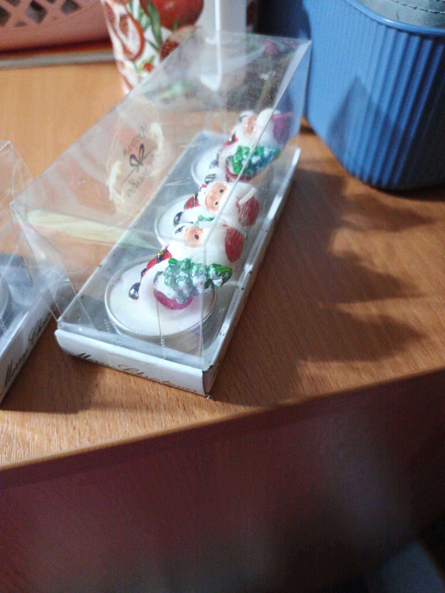 Фотография покупателя товара Набор свечей новогодних «Дед мороз с ёлкой», 4×6 см, 3 шт. - Фото 12