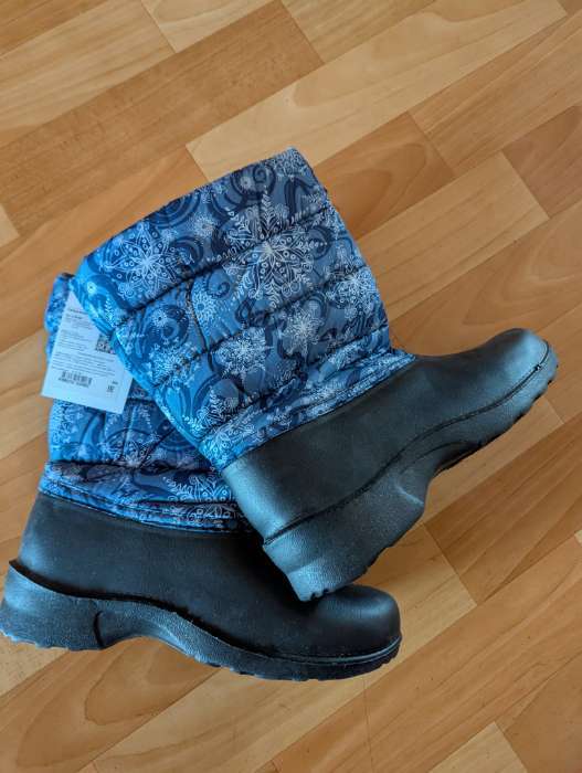 Фотография покупателя товара Сапоги женские комбинированные с фиксатором., демисезон, с цветным рисунком, до -15°,С-35.350, размер 39 - Фото 1