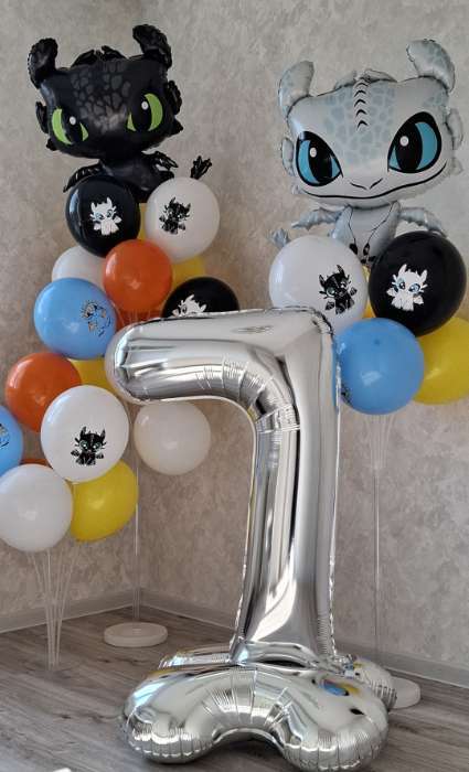 Фотография покупателя товара Воздушный шар фольгированный 32" «Дракон» - Фото 2