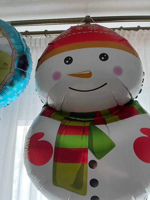 Фотография покупателя товара Шар фольгированный 24" «Снеговик в шарфике» - Фото 3