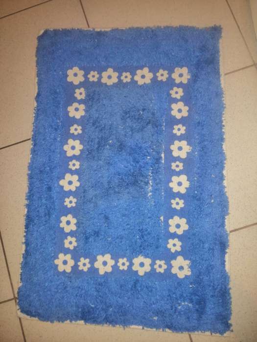 Фотография покупателя товара Коврик для ванной «Цветы», 40×60 см, 900 г/м2, 100% хлопок, цвет синий