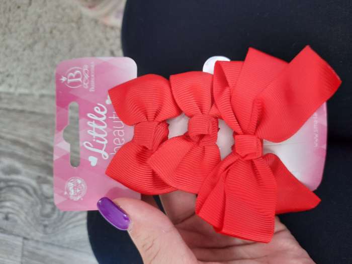 Фотография покупателя товара Зажимы для волос «Классика», набор 3 шт., красные - Фото 3