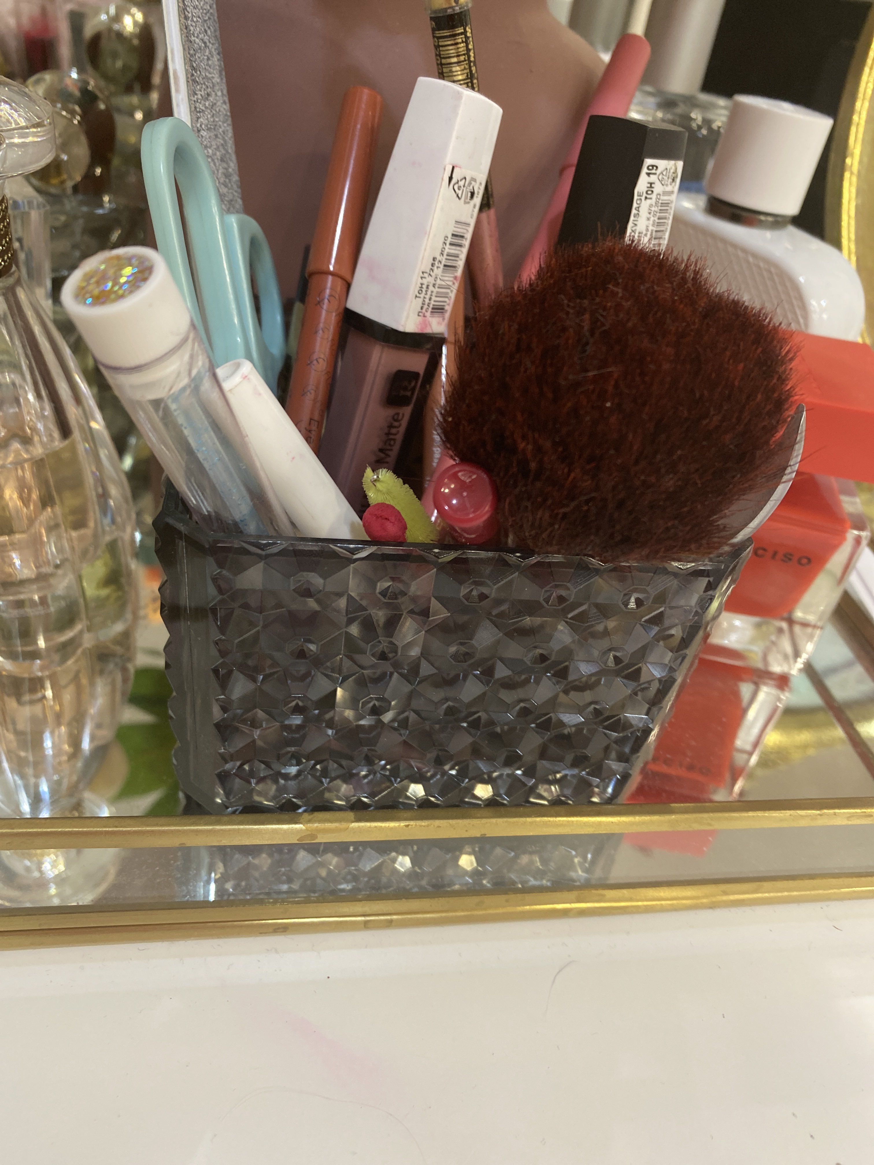 Фотография покупателя товара УЦЕНКА Органайзер с крышкой 1секц Black Secret 9.5×9.5×7 см чёрн пакет вклад QF - Фото 6