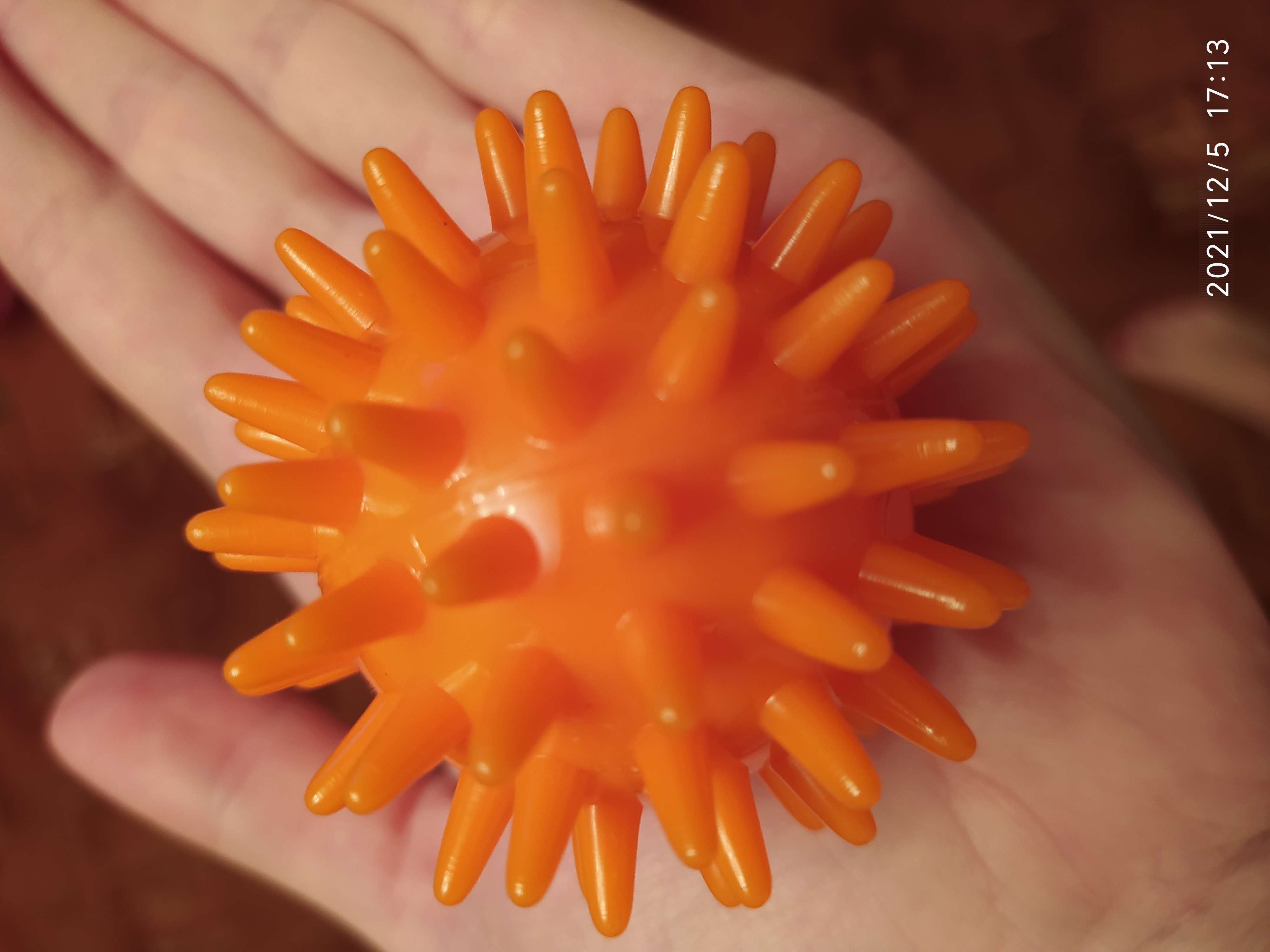 Фотография покупателя товара Мяч массажный ø6 см., цвет оранжевый, Крошка Я