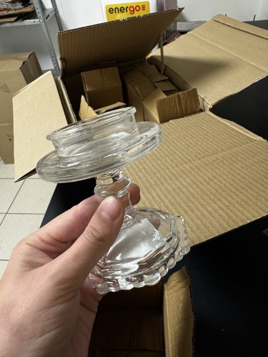 Фотография покупателя товара Стеклянный подсвечник на 1 свечу «Бокал на ножке», прозрачный, 18×8.5×5 см - Фото 3