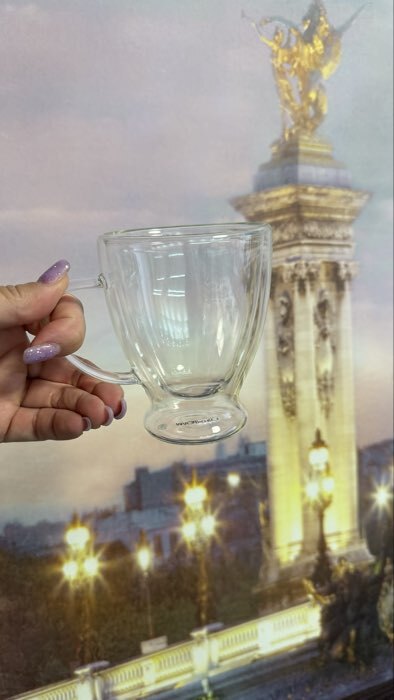 Фотография покупателя товара Набор кружек с двойными стенками Magistro «Капучино», 280 мл, 12×9×11 см, 2 шт., стекло, прозрачный - Фото 2