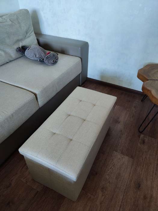 Фотография покупателя товара Пуф – короб складной «Клик Мебель», с ящиком, 300×300×300 мм, рогожка, цвет серый - Фото 1