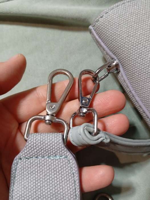 Фотография покупателя товара Сумка женская тоут на молнии, 25×7×14 см, однотонная, голубая - Фото 3