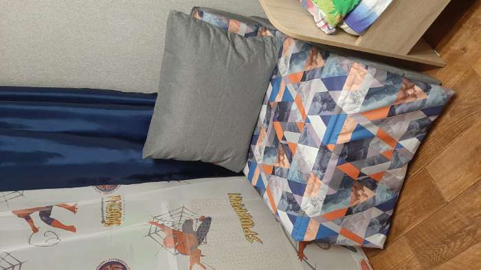 Фотография покупателя товара Кресло-кровать «Харви» с накидкой-матрасиком, размер 75×100 см, цвет серый, деним - Фото 1