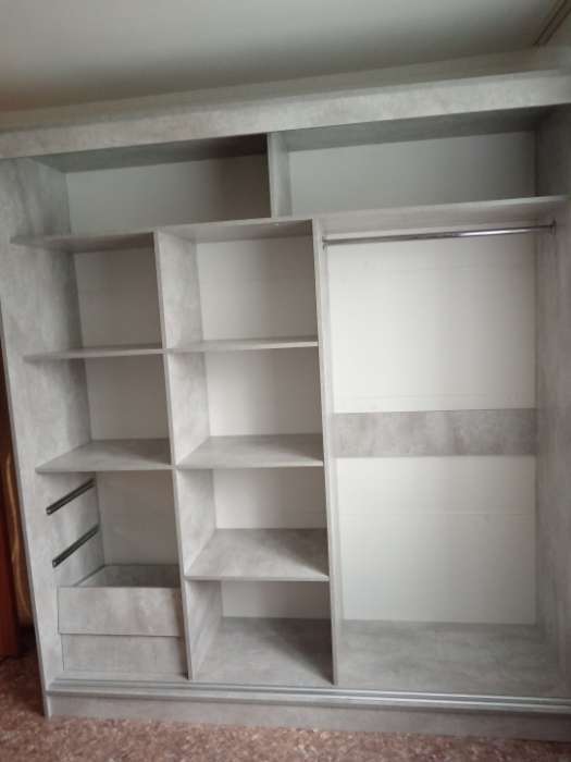 Фотография покупателя товара Шкаф – купе «Тодор», 2000×620×2200 мм, цвет бетон/белый глянец - Фото 1