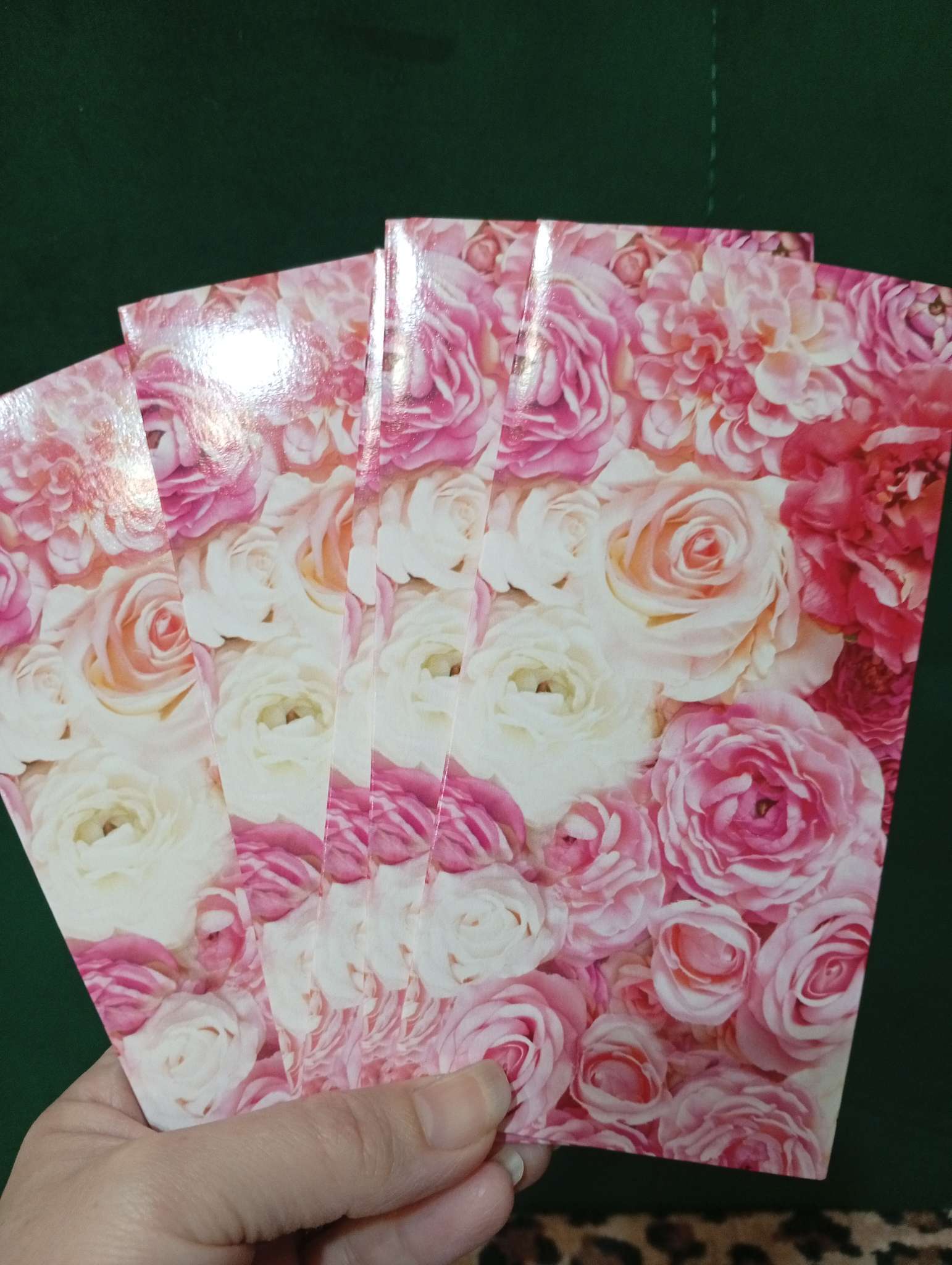 Фотография покупателя товара Конверт для денег «Розы», 16.5×8 см - Фото 1