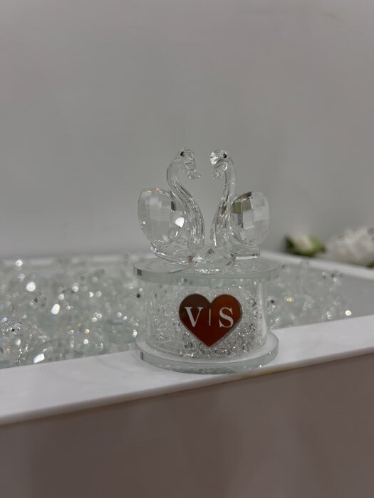 Фотография покупателя товара Фигурка стекло «Два лебедя», бисер, 8.4×6.8×5.8 см - Фото 1