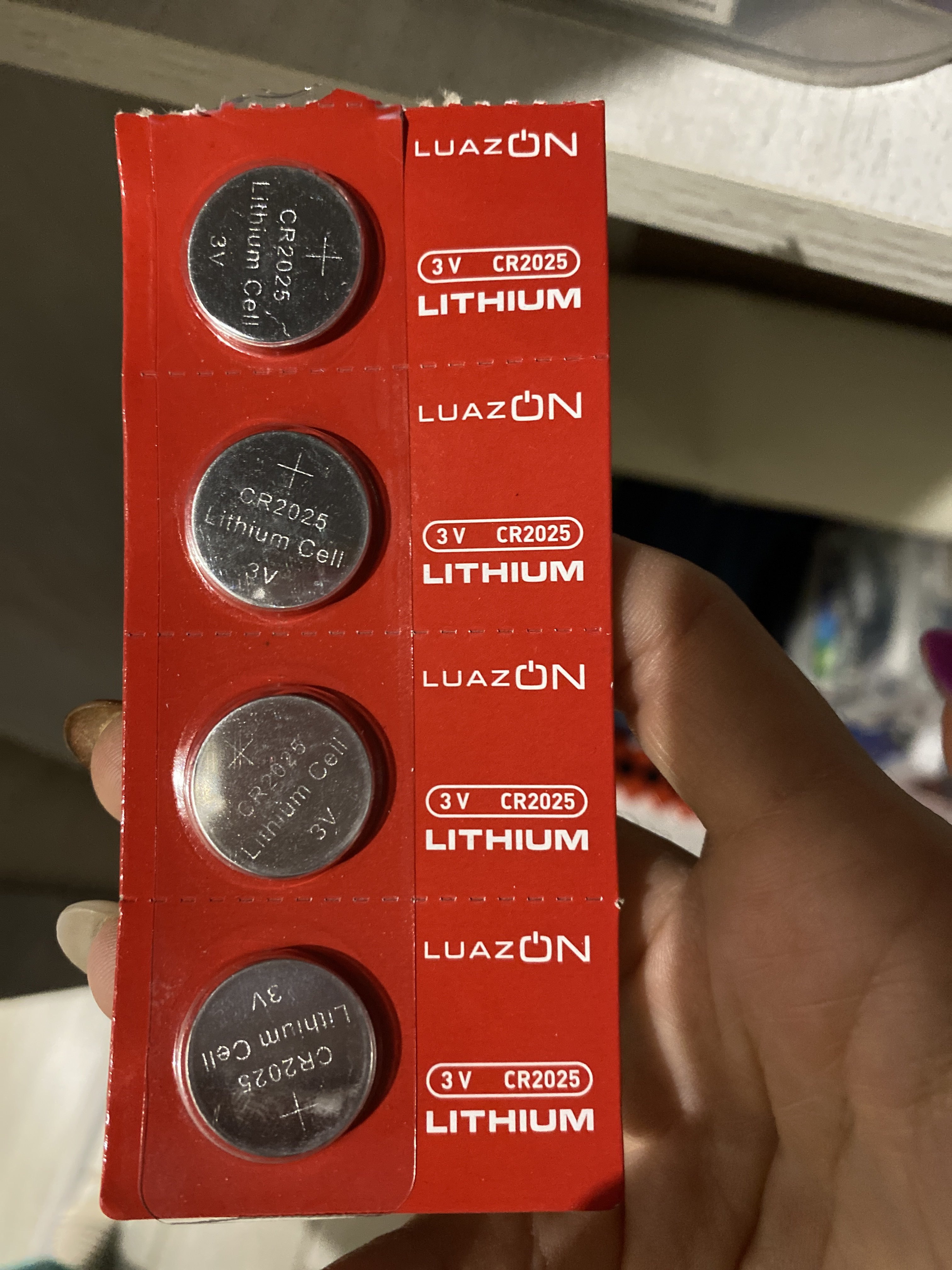 Фотография покупателя товара Батарейка литиевая LuazON, CR2025, 3V, блистер, 5 шт