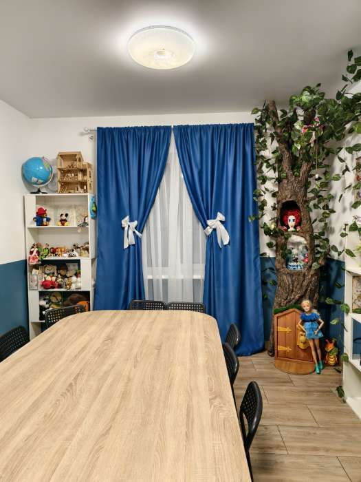 Фотография покупателя товара Штора блэкаут портьерная «Этель», 145×265 см, синяя - Фото 1