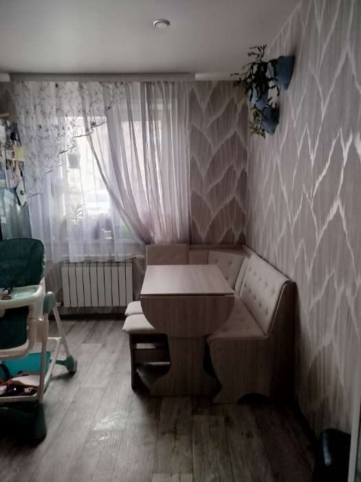 Фотография покупателя товара Кухонный уголок «КУ-1Л2У Т3», со столом, с табуретам, цвет шимо светлый/белый - Фото 4