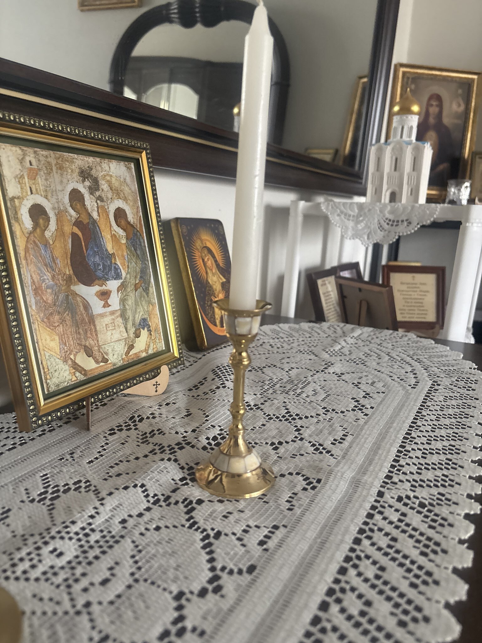 Фотография покупателя товара Подсвечник на 1 свечу «Классика», 11 см, с перламутром - Фото 1