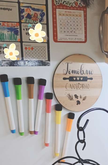 Фотография покупателя товара Маркеры с магнитом, цветные, на водной основе, набор — 8 шт. - Фото 2