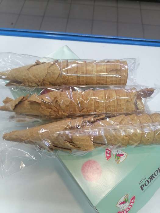 Фотография покупателя товара Вафельные рожки ровный край бесцветные, 27 шт. - Фото 22