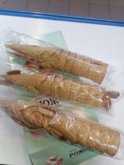 Фотография покупателя товара Вафельные рожки ровный край бесцветные, 27 шт. - Фото 21