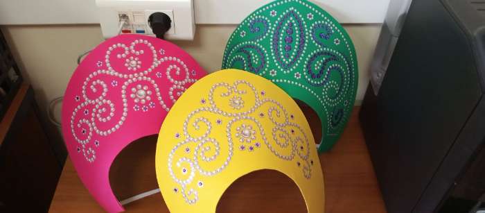 Фотография покупателя товара Термонаклейка на кокошник «Бусины, огурцы», 31.5×23.5 см, набор 5 шт. - Фото 1