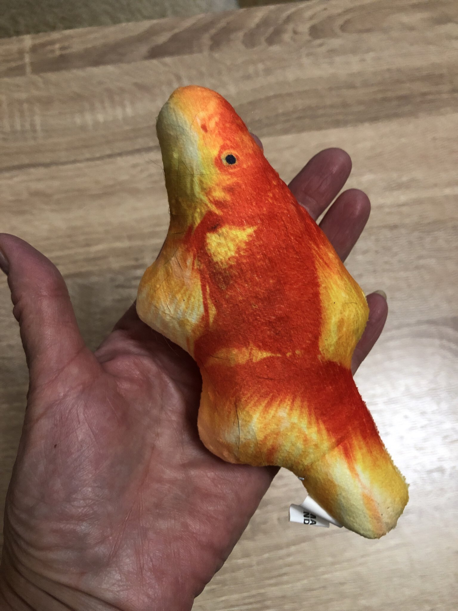 Фотография покупателя товара Игрушка для кошек с мятой «Золотая рыба», 15.3×7.5 см - Фото 1