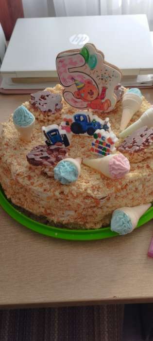 Фотография покупателя товара Свечи в торт «С Днем рождения», Синий трактор, набор 3 шт. - Фото 2