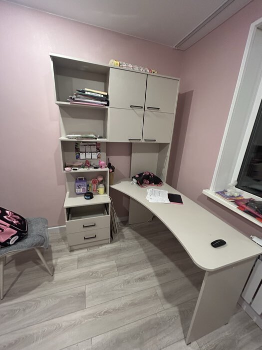 Фотография покупателя товара Стол компьютерный «Брауни», правый, 1280×2000×1450 мм, цвет кашемир - Фото 6