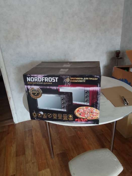 Фотография покупателя товара Мини-печь NORDFROST RC 450 ZR pizza, 2000 Вт, 45 л, 100-250°С, гриль, конвекция, красная - Фото 2
