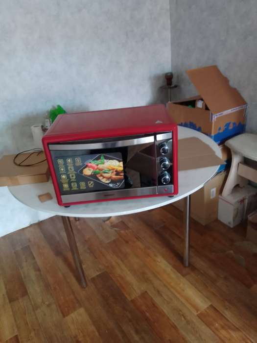 Фотография покупателя товара Мини-печь NORDFROST RC 450 ZR pizza, 2000 Вт, 45 л, 100-250°С, гриль, конвекция, красная - Фото 3