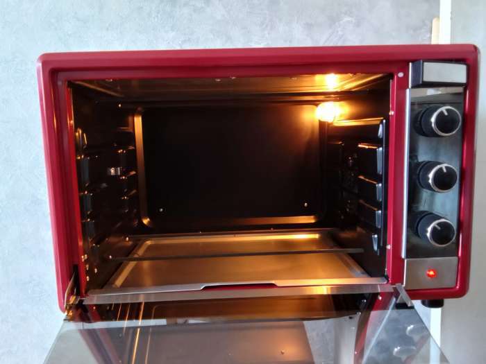 Фотография покупателя товара Мини-печь NORDFROST RC 450 ZR pizza, 2000 Вт, 45 л, 100-250°С, гриль, конвекция, красная - Фото 4