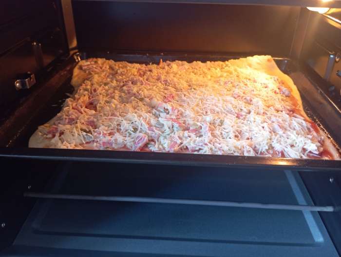 Фотография покупателя товара Мини-печь NORDFROST RC 450 ZR pizza, 2000 Вт, 45 л, 100-250°С, гриль, конвекция, красная - Фото 7