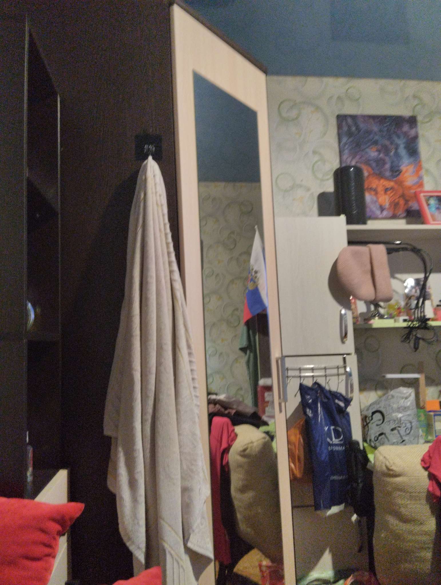 Фотография покупателя товара УЦЕНКА Шкаф угловой с зеркалом Светлана, 2070х880х880, Дуб сонома/Белый - Фото 1