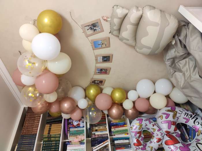 Фотография покупателя товара Воздушный шар фольгированный 38" «Сливочный торт», матовый - Фото 1