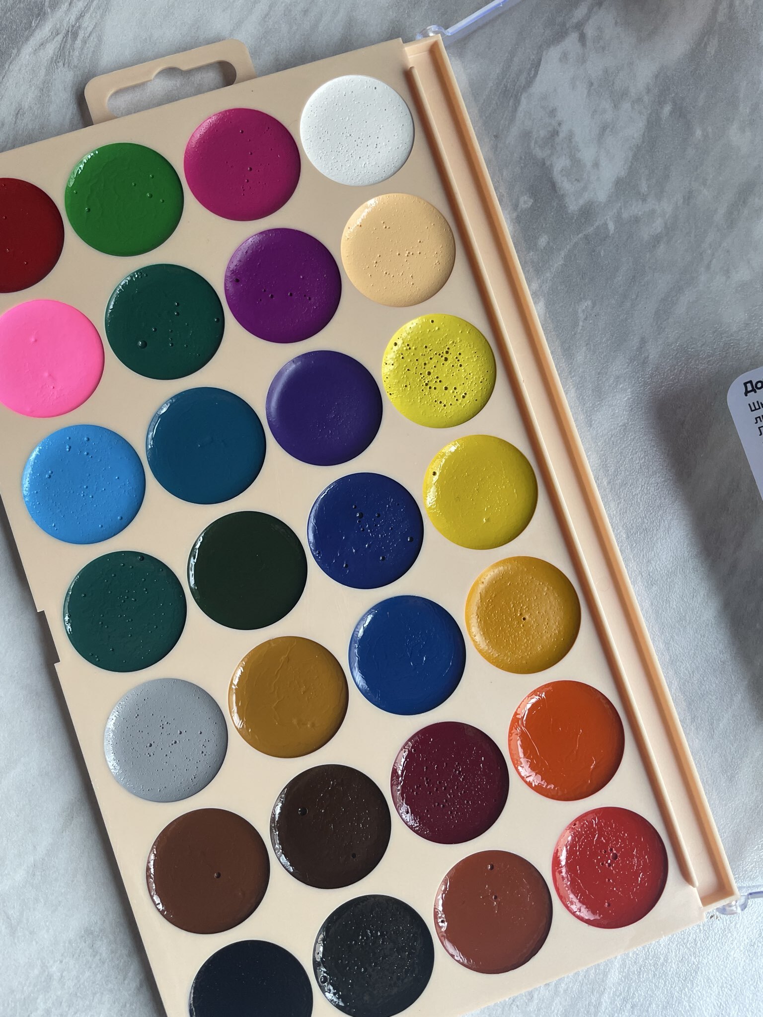 Фотография покупателя товара Акварель «Луч. Школа творчества», 28 цветов, без кисти - Фото 6