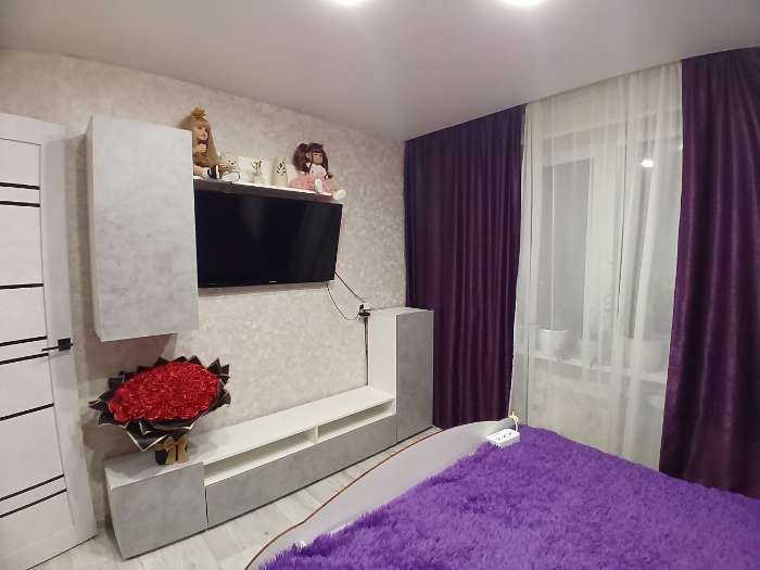 Фотография покупателя товара Гостиная под телевизор «Лира», 2130×1680×350 мм, цвет серый графит - Фото 6