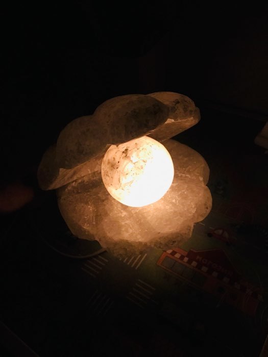 Фотография покупателя товара Соляная лампа "Жемчужница", 19 см, 6-7 кг - Фото 8