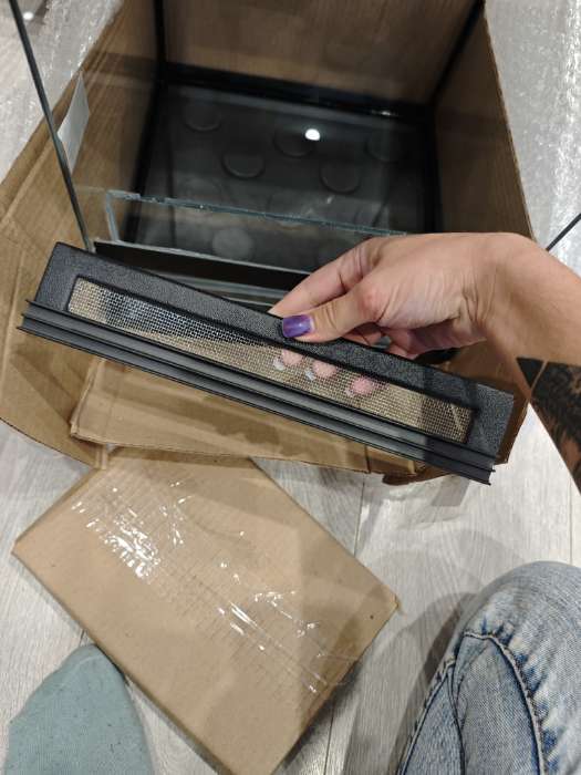 Фотография покупателя товара Террариум с раздвижными дверцами 30 л, черный 30×30×35 см - Фото 3