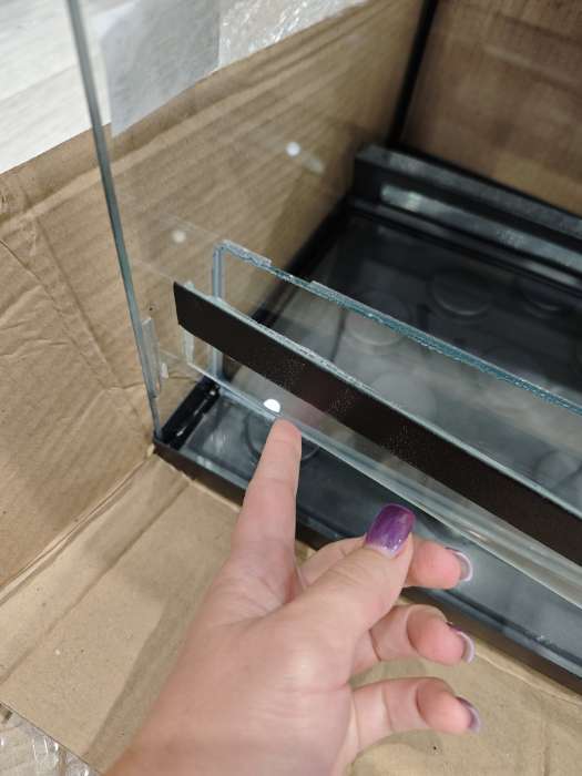 Фотография покупателя товара Террариум с раздвижными дверцами 30 л, черный 30×30×35 см - Фото 4